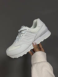 NEW BALANCE 574 | WHITE LEATHER/ NET (2) 36