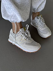 NEW BALANCE 574 | LIGHT GREY / GOLD (4) 36