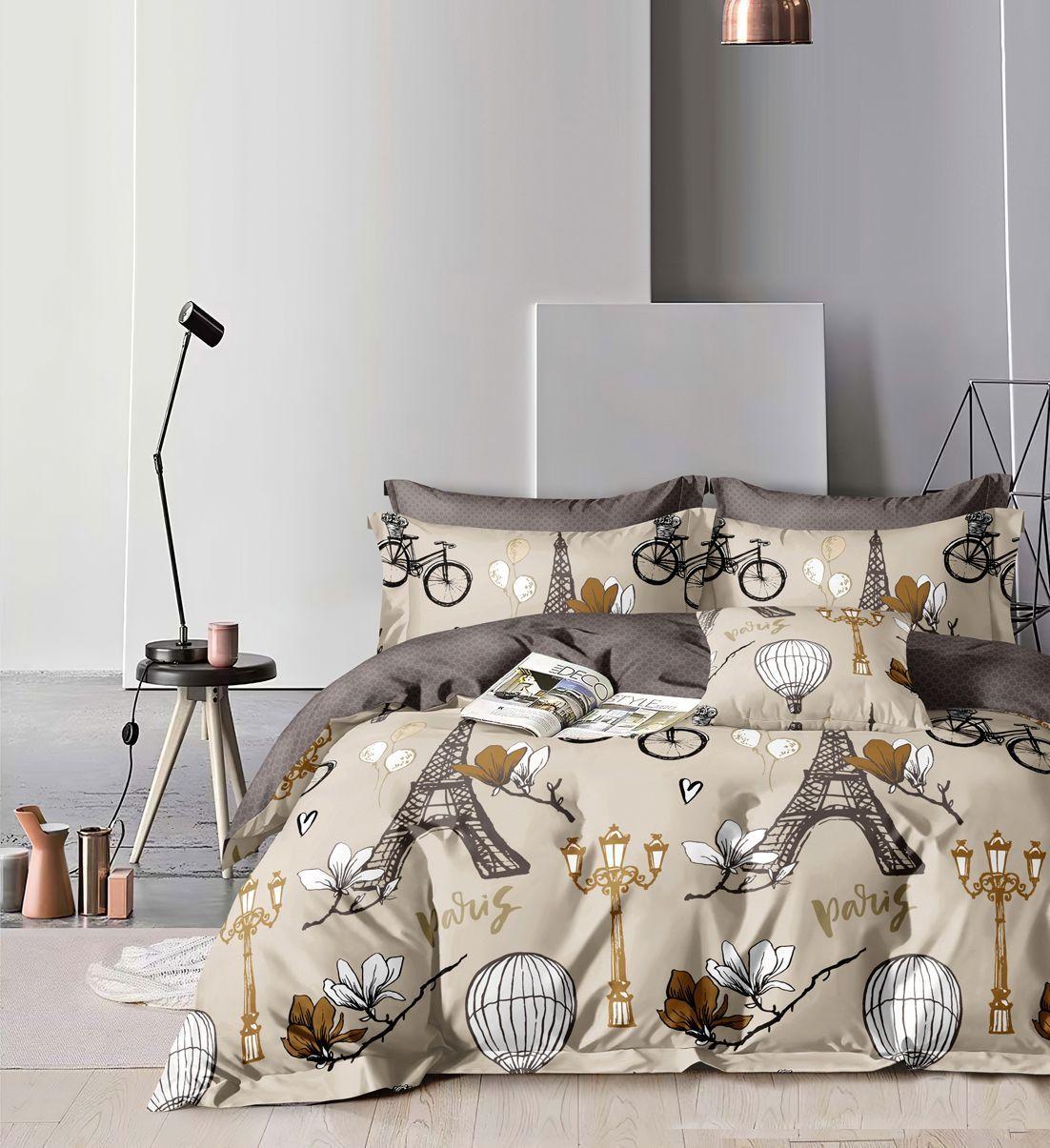 Набір постільної білизни Бязь Голд Люкс №бл560 Двуспальний розмір 200х220 на кнопках