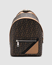 💎 Fendi Chiodo Small Fendi Diagonal Brown FF Canvas Backpack