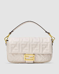 💎 Fendi Baguette Cream Leather Bag 26 х 15 х 7 см