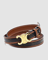 💫 Celine Medium Triomphe Belt In Triomphe Canvas And Calfskin Tan 100 х 2.3 см