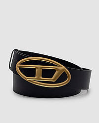 💫 Diesel Slim Glittery Belt With Oval D Buckle Gold 100 х 3.7 см