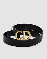 💫 Dior Saddle Belt Black Ultrasmooth Calfskin Gold 100 х 3 см