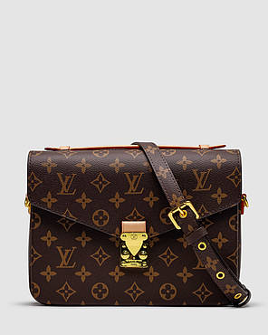 💎 Louis Vuitton Pochette Métis Brown Monogram Coated Canvas Gold Hardware 24 х 19 х 7 см, фото 1
