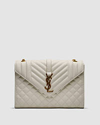 💎 YSL Envelope Medium In Quilted Grain De Poudre Embossed Leather 24 х 17 х 6 см