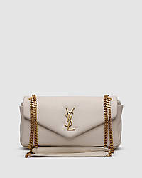 💎 Saint Laurent Calypso In Plunged Lambskin White 25 х 14 х 7 см