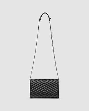 💎 YSL Cassandre Matelasse Chain Wallet In Grain De Poudre Embossed Leather 22 x 14 x 5.5 см, фото 2