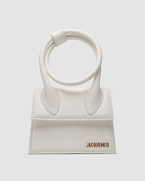 💎 Jacquemus Le Chiquito Noeud Bag White 18 х 13 х 8 см, фото 1