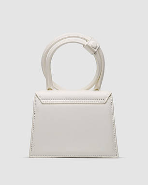 💎 Jacquemus Le Chiquito Noeud Bag White 18 х 13 х 8 см, фото 2
