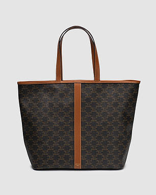 💎 Celine Medium Cabas In Triomphe Canvas Tan, фото 2