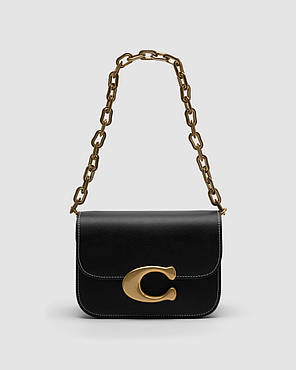 💎 Coach Idol Bag Black/Gold 21 х 15 х 7 см, фото 1