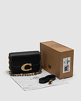 💎 Coach Idol Bag Black/Gold 21 х 15 х 7 см, фото 4