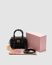 💎 Miu Miu Arcadie Matelassé Nappa Leather Bag Black 20 x 13 x 7 см, фото 4