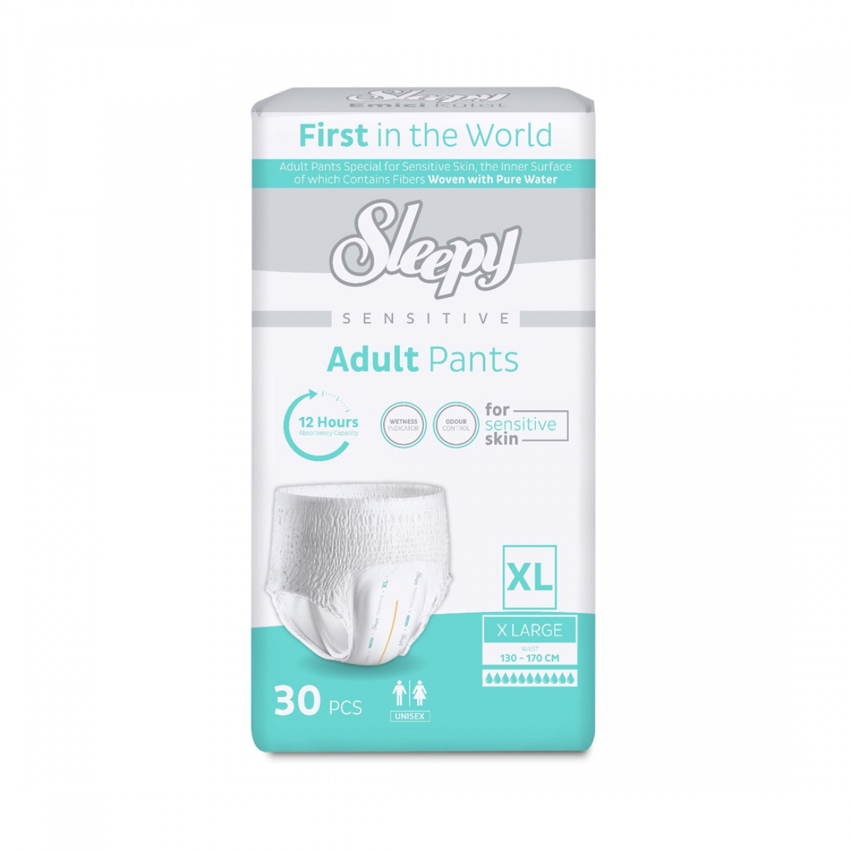 Підгузки-трусики для дорослих Sleepy Sensitive Adult pants XL (130-170 см) 30 шт. великий розмір, фото 1