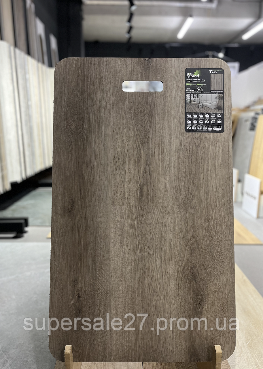 ВІНІЛОВА ПІДЛОГА SPC GROVE TWIG 4+1MM 121.92Х18.3 BLISSGROUND, фото 1