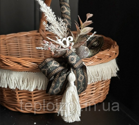 Великодній кошик "етно мінімалізм”, 33х25 см, фото 1