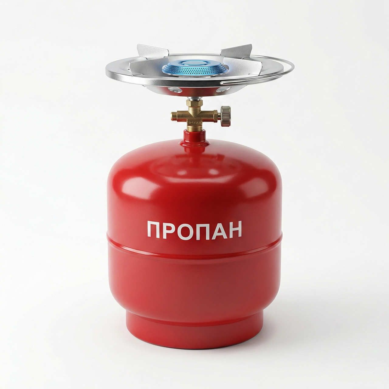 Газовий балон 8 л з пальником (конфоркою). Туристичний комплект для кемпінгу та дому (Пропан), фото 1