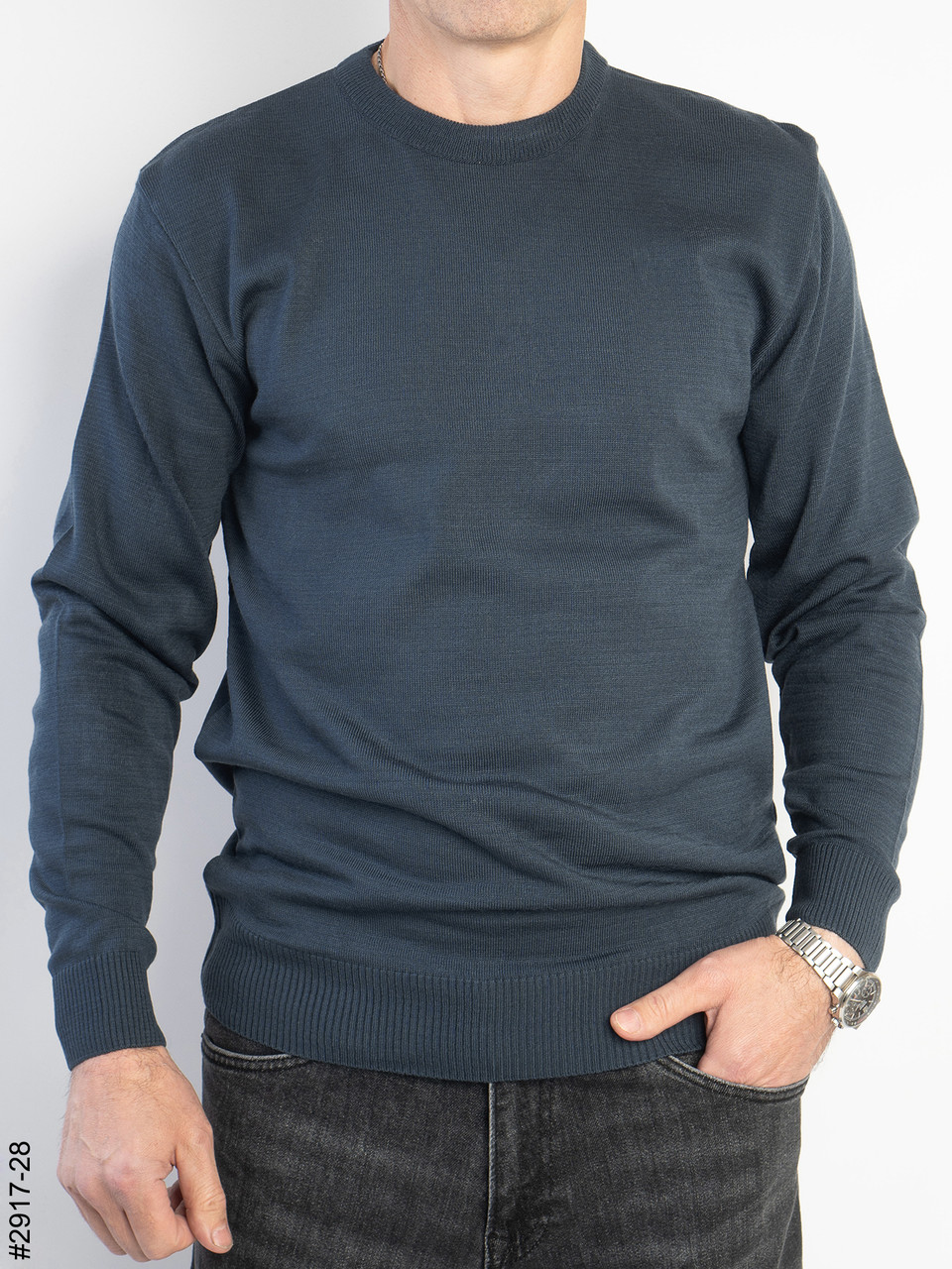 2917-28 Базовий світшот чоловічий напівбатал (3 од: 3XL,4XL,5XL), фото 1