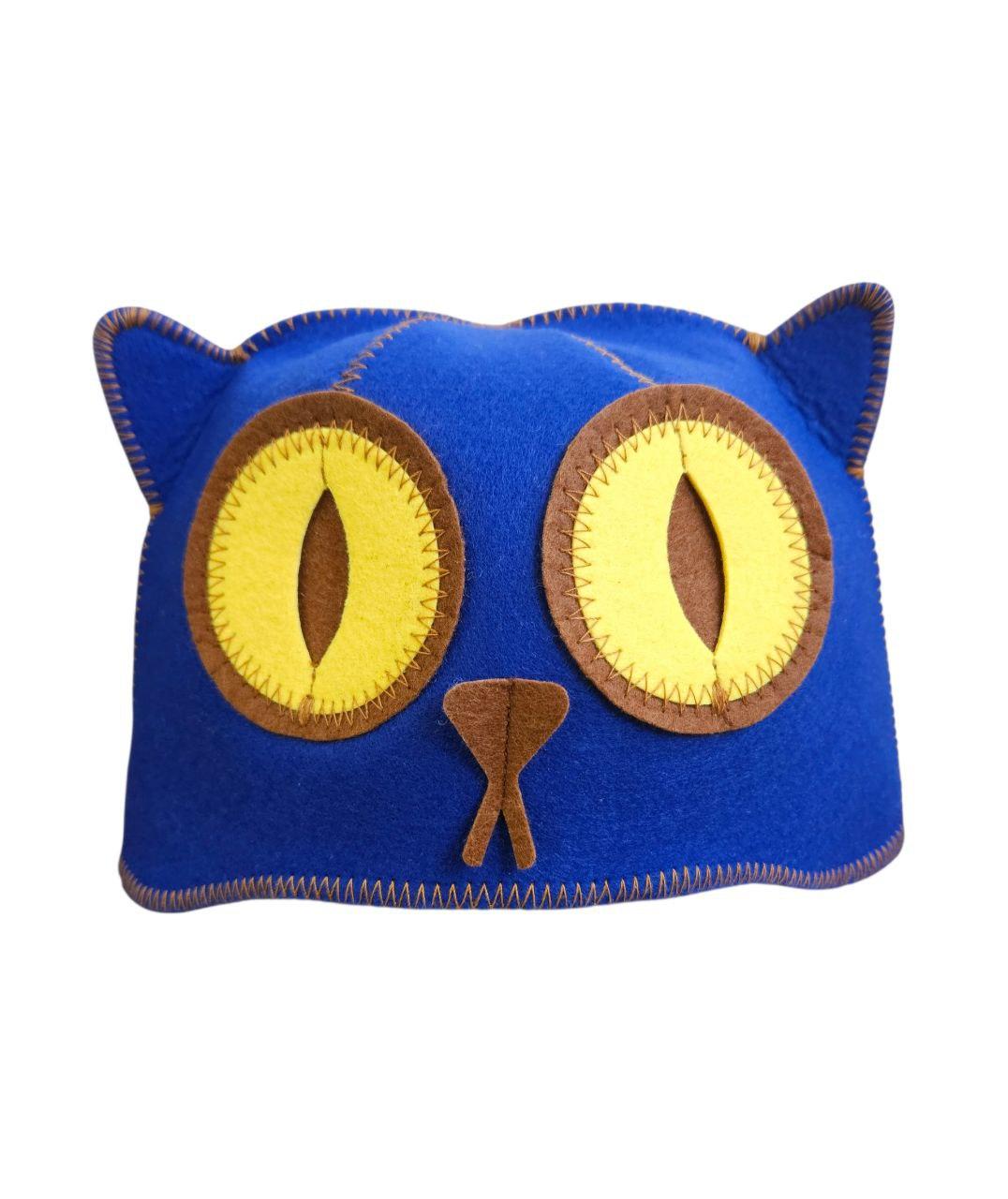 Шапка для сауни Котяра кольоровий натуральний войлок, Saunapro