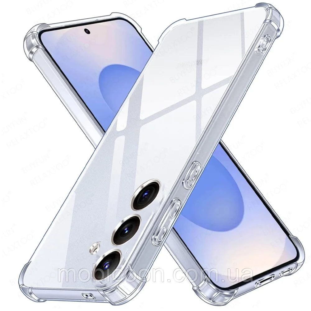 Чохол прозорий для Samsung S25 Plus з посиленими кутами, фото 1