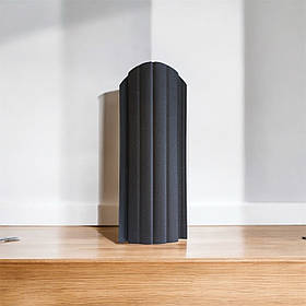 Євроштахети 105 мм матовий коричневий 8019 2-х сторонній (металеві штахети для паркану )