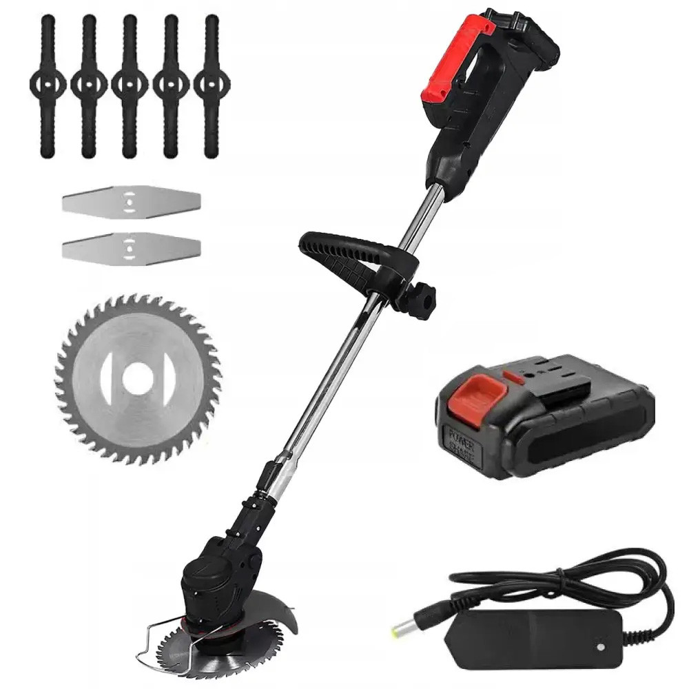 Газонокосарка з ножами + акумулятор 48В, GZ-02 / Тример для трави / Косарка для трави / Електрокосарка, фото 1