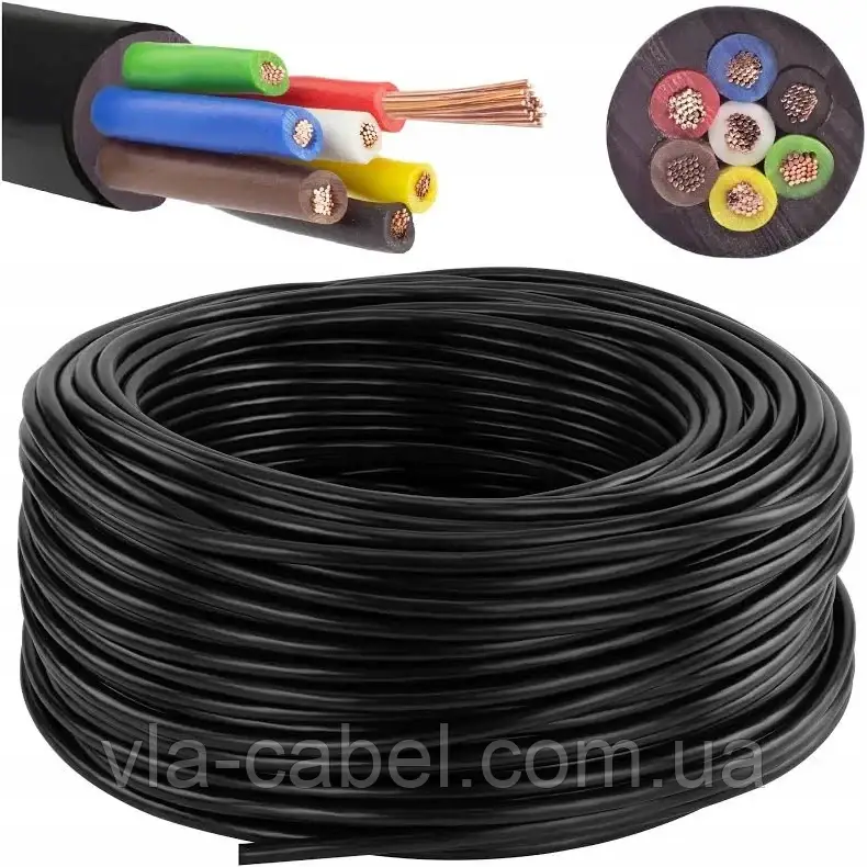 Кабель гнучкий КГ т 7х1 повноцінний, гумовий мідний багатожильний Одеса ТУ гост (кратно 5м), фото 1