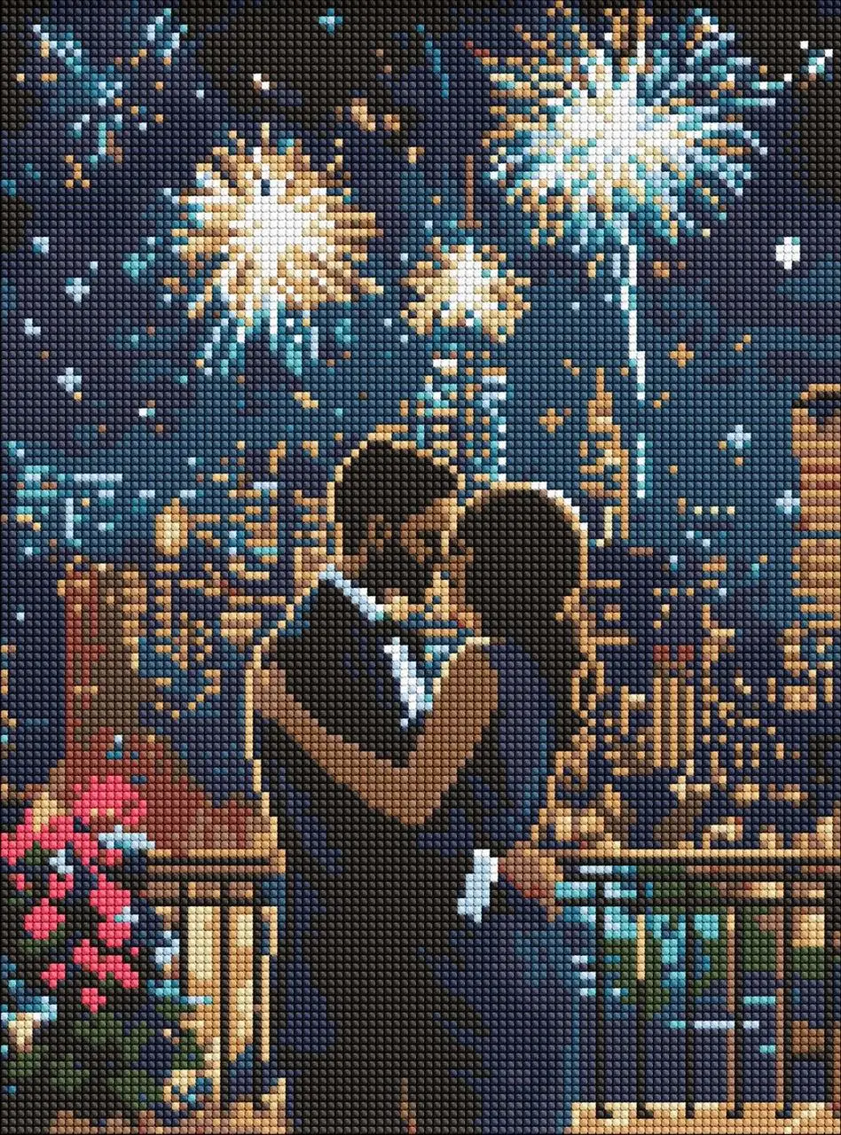 Набір з алмазною мозаїкою "Мить кохання" 30х40см, фото 1