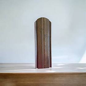 Штахети темний дуб 105 мм одно сторонній (металеві євроштахети)