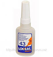 Моментальний клей LOXEAL ISTANT-43S, для кислотних поверхонь і пористих матеріалів, 20 мл