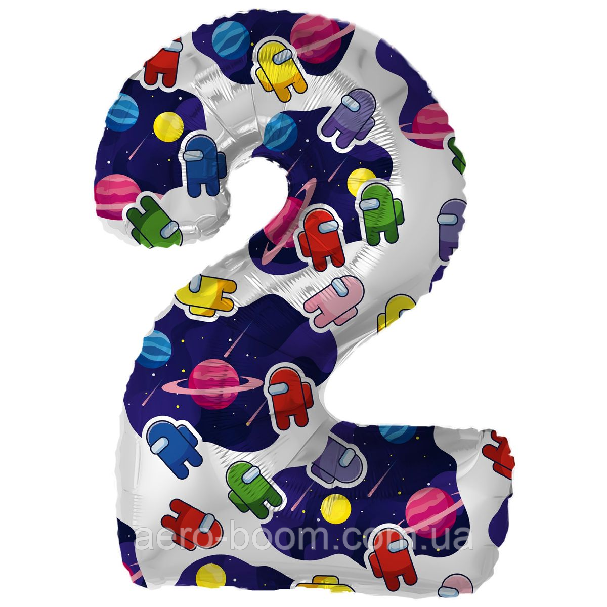 Фольгована цифра 32" (80 см) Agura Амонг Ас/ Космонавтики 2, фото 1