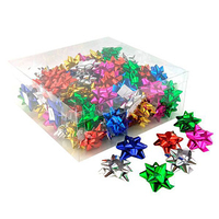 Бант подарунковий "Яскравий метілік асорті" 4 см, 95 шт