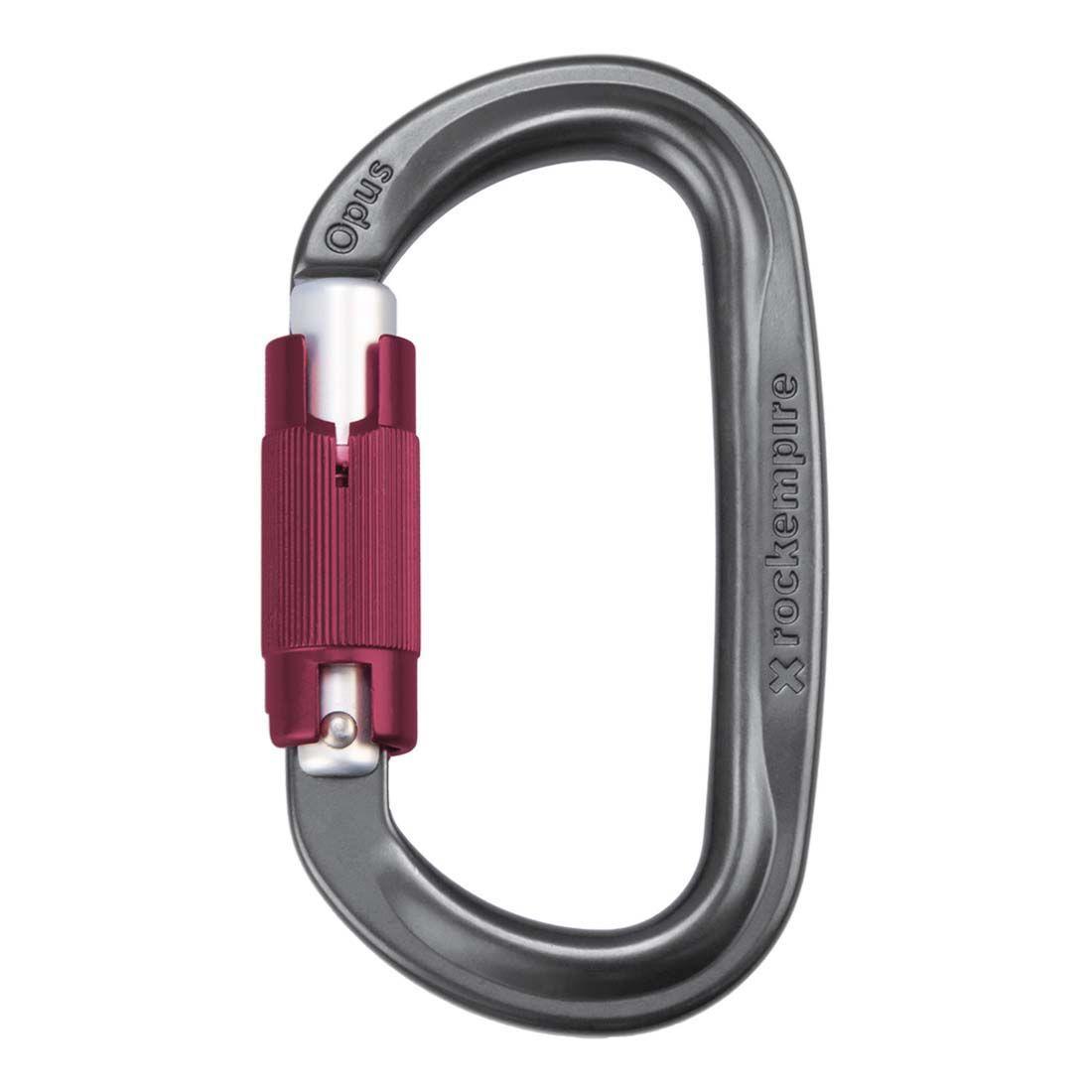 Карабін Rock Empire Opus 2T алюмінієвий двотактний з автоматичною муфтою Twist Lock вага 74 г навантаження 26 kN ширина розкриття, фото 1