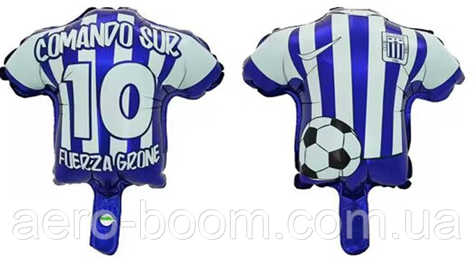 Фольгована кулька міні-фігура КНР (30х45 см) Футбольна форма "10" (дві різні сторони), фото 1