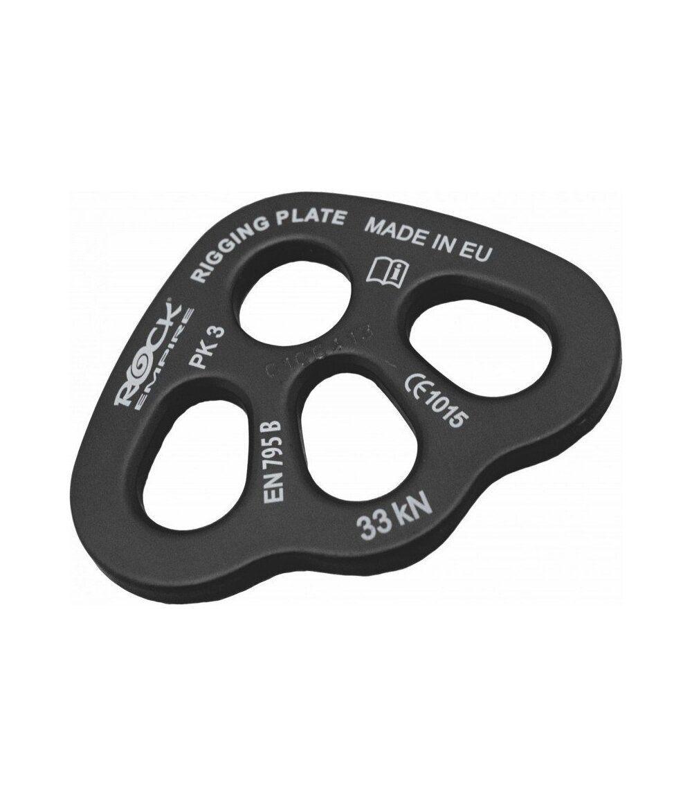 Такелажна пластина Rock Empire Anchor Plate 1/3 дюраль 3 функціональні отвори 70 г 33 кН (101224ALP), фото 1