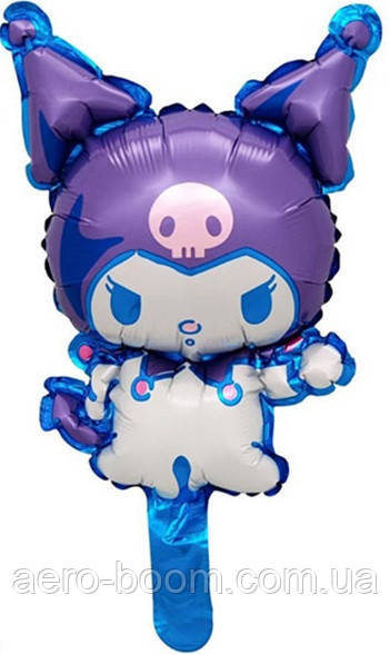 Фольгована кулька міні-фігура КНР (40х24 см) "Kuromi | Куромі" фіолетова, фото 1