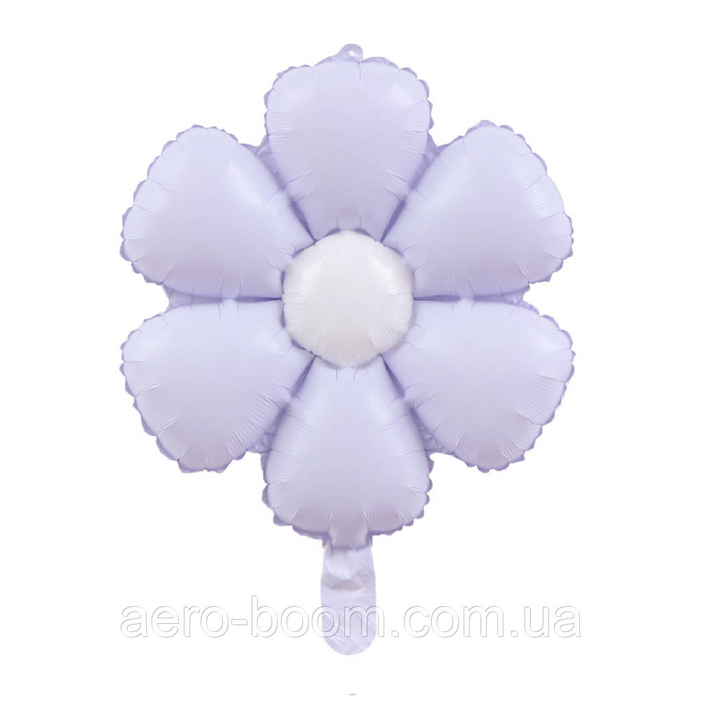Фольгована кулька міні-фігура КНР (42х42 см) Ромашка макарун бузкова, фото 1