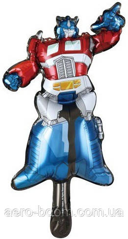Фольгована кулька міні-фігура КНР (35х25 см) "Transformers | Трансформери" Оптимус Прайм, фото 1