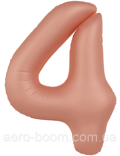 Фольгована цифра Flexmetal 40"(101 см) SLIM Matte Vintage Rose | Вінтажна троянда 4, фото 1