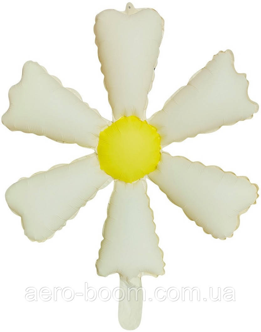 Фольгована кулька міні-фігура КНР (47х47 см) Квітка сатин кремова, фото 1