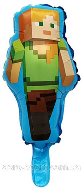 Фольгована кулька міні-фігура КНР (41х21 см) "Майнкрафт" Алекс, фото 1