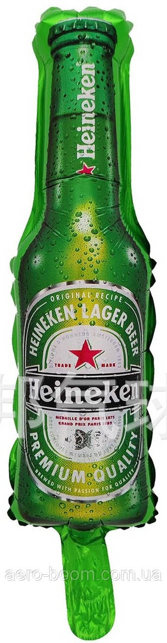 Фольгована кулька міні-фігура КНР (49х16 см) Пляшка "Heineken", фото 1