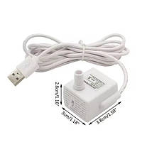Насос помпа для поїлки-фонтану NPET USB 5A DC 5V-24V , для автоматичної напувалки, питний фонтан NPET