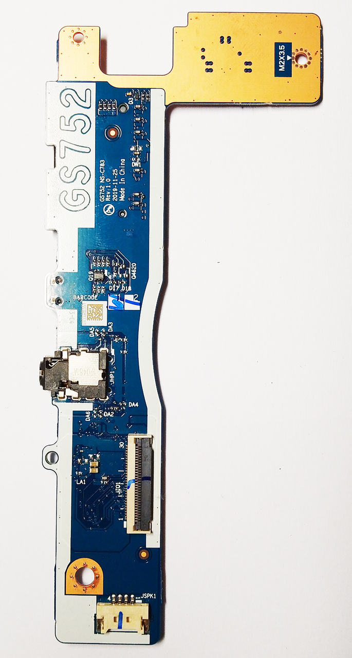 Плата кнопки включення з аудіо Lenovo Ideapad 3-17ADA05 3-17IIL05 3-17IML05 GS752 NS-C783, фото 1