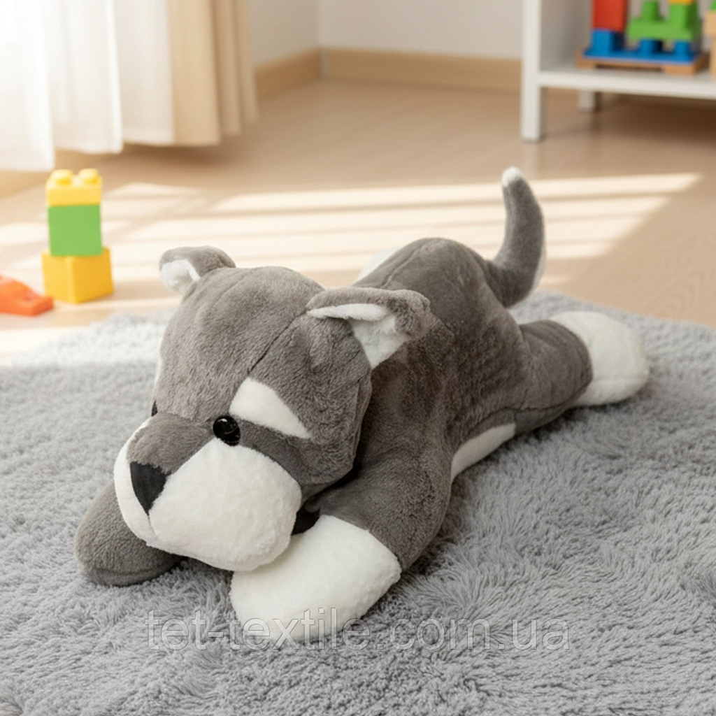 М'яка іграшка з пледом усередині Песик Боба, сірий