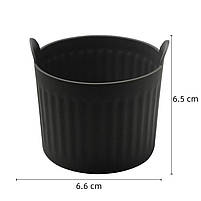 Міні силіконові форми для аерогрилю з харчового силікону для мафінів десертів і закусок набір 2 шт чорні 29572, фото 2