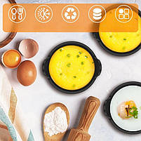 Міні силіконові форми для аерогрилю з харчового силікону для мафінів десертів і закусок набір 2 шт чорні 29572, фото 4