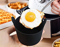 Міні силіконові форми для аерогрилю з харчового силікону для мафінів десертів і закусок набір 2 шт чорні 29572, фото 5