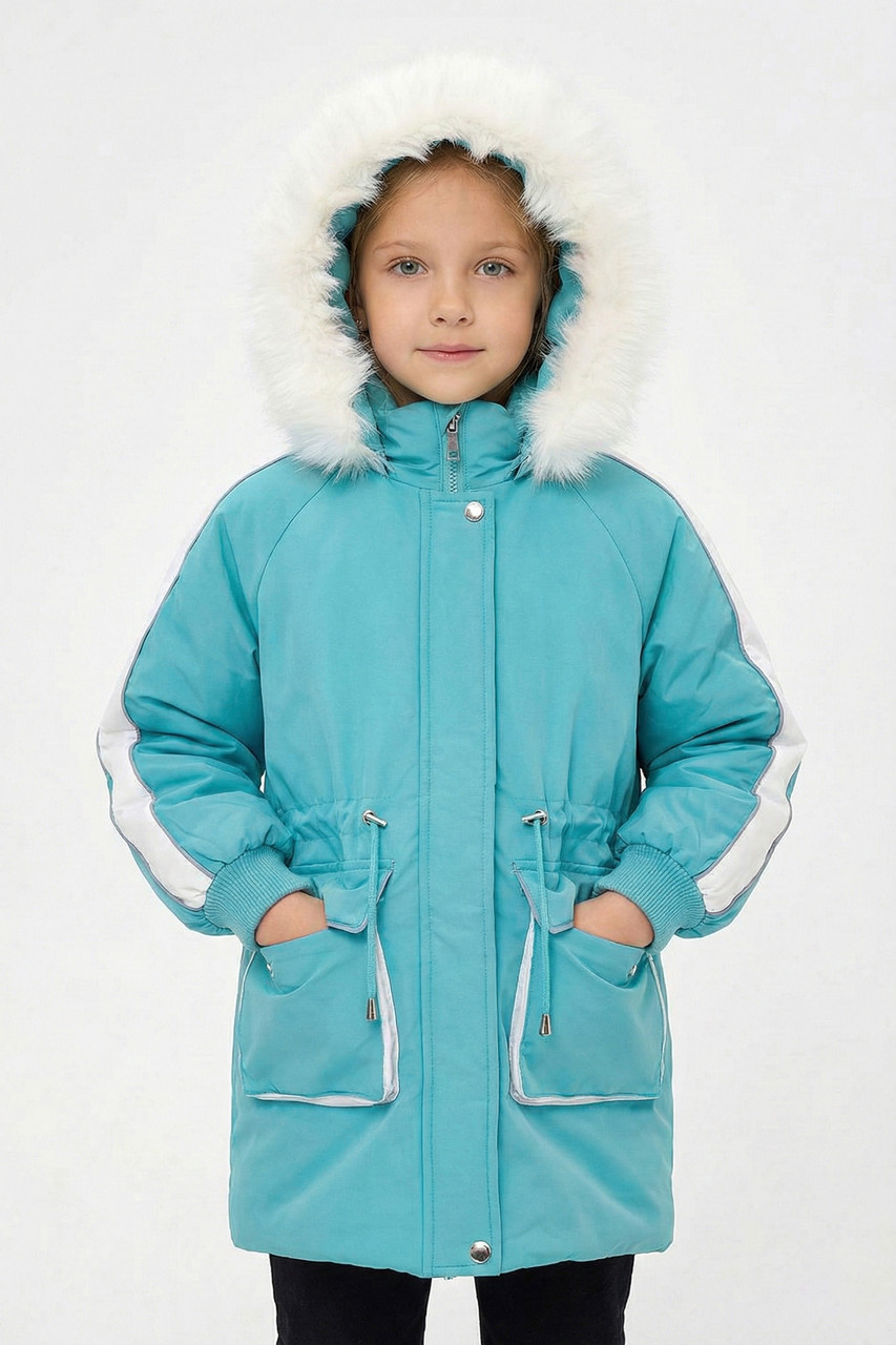 Куртка дитяча зимова бірюзового кольору 209538P, фото 1